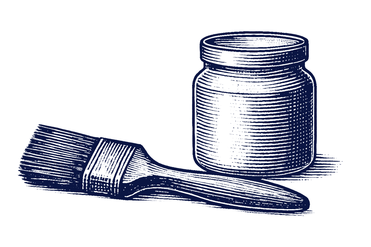 glue and paintbrush